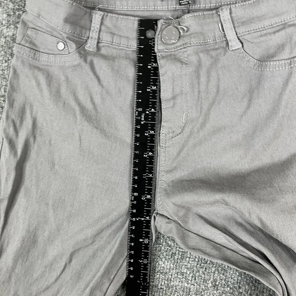 Hype Pants Womens Size 9 Gray Skinny Casual Stretch Mid‎ Rise Modern Basic Soft